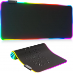 RGB LED hiirematt, suur laua matt must