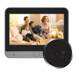 300PF 1080P Tuya 3MP WiFi Digitaalne Uksekella Kassipilgu Kaamera koos IR &Ouml;ise N&auml;gemise, Radari Liikumisanduri ja Smart Life Uksevaatega 300PF