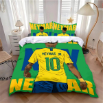 Voodipesukomplekt Kuum Jalgpall N-NeymarS Magamistoa Kaunistus Laste &Uuml;hekohaline Kahekohaline Suur Suurus Tekikoti Komplekt T&auml;iskasvanud Poistele T&uuml;drukutele 135x200cm
