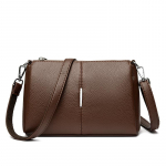 Elegantne naiste &otilde;lakott ainulaadse tekstuuriga disainiga Stiilne pehmest nahast k&auml;ekott lukuga taskutega Igap&auml;evane crossbody kott