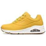 Skechers Uno S&uuml;nteetiline Nahk C-vitamiin Liblikas Kulumiskindel Hingav Tagasil&ouml;&ouml;giga Madalad Vabaajajalatsid Naiste vabaajajalatsid Kollane 73690-YLW 36 yellow