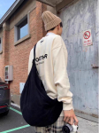 Retro S&uuml;gis ja Talv Pelmeenikott Crossbody &Otilde;lakott Unisex Suure Mahutavusega L&otilde;uendikott Harajuku Laisk Tuul T&otilde;mblukuga Kott white
