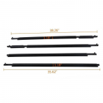 Auto v&auml;limise akna klaasi tihendusriba iluliist tihendusribad kummist ilmastikukindel riba Toyota RAV4 2006-2012 jaoks(USA versioon) 1set