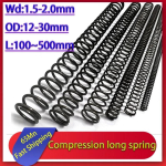 65Mn Traadi l&auml;bim&otilde;&otilde;t 1,5 mm / 2,0 mm Pikk Vedru Survevedru Pikkus 100 mm 150 mm 200 mm 250 mm 300 mm 400 mm 500 mm 2.0mm black