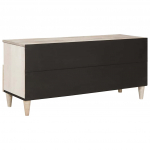 TV-alus pleegitatud valge 100 x 33 x 46 cm t&auml;ispuidust mangopuu