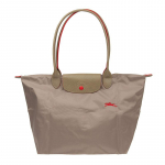 LONGCHAMP Le Pliage Club Nahast Patchwork L&otilde;uend Pelmeenikott &Otilde;lakott Naistele Helepruun Piimatee One Size helepruun v&auml;rv