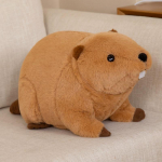 Kuum 1 tk 45cm/60cm armas Nutria Peluche m&auml;nguasi, simulatsioon loomanukud Kawaii Beaver pl&uuml;&uuml;sist padjaga t&auml;idetud pehme s&uuml;nnip&auml;evakaunistusega kingitus 45cm tumepruun v&auml;rv