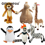 1 tk 20-35 cm 6 stiili Madagaskari pehme m&auml;nguasi t&auml;idisega pehmed loomakujukesed giraff j&otilde;ehobu l&otilde;vi pingviin sebra leemurid figuur kingitus lastele