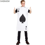 Uus Unisex &Auml;ss Risti &Auml;ss &Auml;rtu Pikad Pokkerim&auml;ngukaardid Cosplay Kost&uuml;&uuml;m Halloweeni Peo Kost&uuml;&uuml;m Karnevali Lava Vanem-laps Komplekt One Size Fits Most black