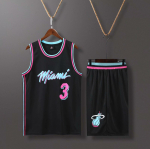 Heat City Edition Ei. 3 Wade Korvpallivorm Meeste Meeskonnavorm T&auml;iskasvanute M&auml;ngu TreeningS&auml;rk L-5XL XL/170 black