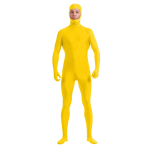 Uus T&auml;iskeha Zentai Kost&uuml;&uuml;m Halloweeni Meestele Teine Nahk Tihedad &Uuml;likonnad Spandex Nailon Bodysuit Cosplay Kost&uuml;&uuml;mid 150 kollane