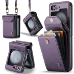 Rahakott Kaardid Rihm Nahkkate Samsung Galaxy Z Flip 7 FE 6 Flip5 Flip6 jaoks Rahakott Tasku &Otilde;larihm Telefonikate Galaxy Z Flip 7FE lilla