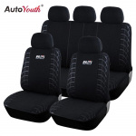 AUTOYOUTH 100% silmustega kangast autoistmekatted sobivad enamikule linnamaasturitele UNIVERSAL must