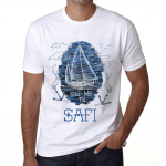 Meeste vintage T-s&auml;rk Graafiline T-s&auml;rk Saada mulle SAFI White'ile XS valge