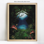 Teemanttikandid Maastik Seene Teemantmaal DIY t&auml;is&uuml;mmarguse ristpistega kivikivid 20X30CM