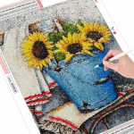 Teemanttikandid P&auml;evalill Teemantmaal T&auml;ielik &uuml;mmargune Uus Saabumine Rhinestones Pildid Kodukaunistus 20X30CM