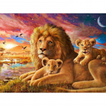 5D DIY teemantmaal Lion Family tikandid Mosaiik Ristpistes Rhinestone Decor 20X30CM