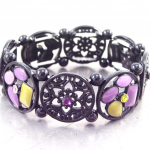 NOA [G5521] - Bracelet Cr&eacute;ateur 'Carmen' violet vert lilla