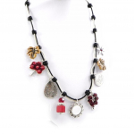 Les Tr&eacute;sors De Lily [H9870] - Collier Cr&eacute;ateur 'Dame Nature' rouge marron pruun
