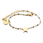 Les Tr&eacute;sors De Lily [R0249] &ndash; terasest disainik&auml;ev&otilde;ru 'Une Etoile est N&eacute;e' kuldhall - 10x10 mm hall