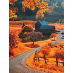 5D teemantmaalimine s&uuml;gisene maastik maja isetegemise teemanttikandid ristpistes 20X30CM