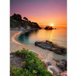 5D DIY Teemantmaaling Sunset Beach Ristpistes Teemanttikandid Maastik Meri 20X30CM