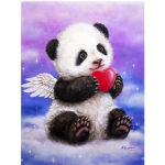 T&auml;ielik 5D Teemantmaaling Hooliv Panda Tikand Ristpistes Kodukaunistus K&auml;sitsi valmistatud kingitus 25x30cm