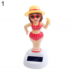 Solar Beach Girl Cactus Automatic Swing Car interj&ouml;&ouml;ri kaunistus armatuurlauale Beach Girl