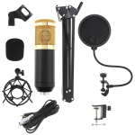 Professionaalne BM 800 kondensaatormikrofon koos statiivi ja popfiltriga stuudio/salvestuse jaoks
