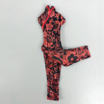 Punased lillelised moodne nukuriided Barbie-nukukleitidele, komplektidele Hiina traditsiooniline Qipao riietus 1/6 nukud Aksessuaarid Laste m&auml;nguasi punane