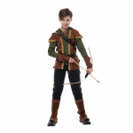 Laste vibuk&uuml;ttide kost&uuml;&uuml;m Poiste jahimeeste kost&uuml;&uuml;m Robin Hood Cosplay Halloweeni Purimi karnevalipeo varustus M mitmev&auml;rviline
