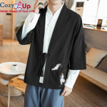 Hubane kimono samurai kost&uuml;&uuml;m T&auml;navar&otilde;ivad suures suuruses Aasia t&auml;nujakk Yukata meeste naiste riidest kardigan traditsioonilised jaapani r&otilde;ivad M must