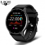 LIGE 2021 Bluetooth Answer Call Nutikas k&auml;ekell Meeste t&auml;ispuutevalikuga helistamine Fitness Tracker IP67 Veekindel 4G ROM-nutikell naistele Silicone belt must