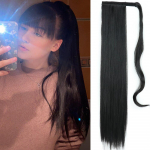 MISS WIG s&uuml;nteetilisest juuksekiust kuumuskindlad sirged juuksed koos hobusesabaga v&otilde;ltsjuukse sisset&otilde;mmatavad juuksepikendused poni saba