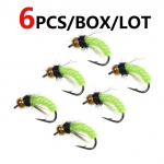 Fluorescent Nymph Scud Bug Worm Fly UV messingist helmepea Fishng lendab