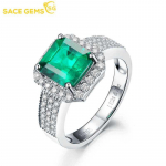 SACE GEMS Klassikaline vasesulamist tsirkoonist s&otilde;rmus Naiste ehted Pulmalubaduse peokingitus open roheline