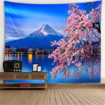 Akende maastik seinamaaling gobel&auml;&auml;n seina taust riie puu auk ahju rippuv riie suur gobel&auml;&auml;n 230x180cm