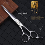 Titan Barber Scissors Juuksuri L&otilde;ikeriistad Harvendusk&auml;&auml;rid Juuksuritele 5,5,6,0,6,5 tolli 440c teras 5.5inch
