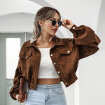 K&auml;rbitud velvetist jakid Naiste &uuml;herealine mantel Mood Lantern Varrukas Vintage S&uuml;gistalvine naiste jope 18047 S