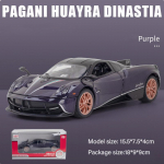 1:32 Pagani Huayra Dinastia tsingisulamist automudel Heli ja valgus Tagasit&otilde;mmatav M&auml;ngus&otilde;iduk Lastele Kingitused Diecast Scale Model 1:32-Size:15.5*7.5*4cm lilla