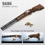 Poiste ehitusklotsid kokkupandud snaiprip&uuml;ssi mudel 1 kuni 2 lastele m&otilde;eldud hariv v&auml;ikeste osakeste m&auml;nguasi