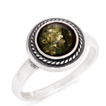 K&auml;sit&ouml;&ouml;h&otilde;bes&otilde;rmus 'Inspiration' h&otilde;beroheline (roodiumiga kaetud) - 12x12mm 54 roheline