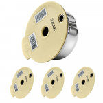 I Cafilas [UE2223] 304 roostevabast terasest kohvikapslikarp, uuesti t&auml;idetav filtriga silikoonkate Bosch Tassimo masinale 60/180/200/220ml 220ML+Lids