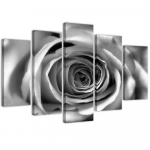 Feeby Five piece pilt l&otilde;uendi print, roosi lill 100x70 hall v&auml;rv