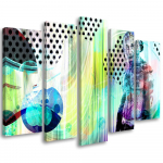 Viieosaline pildil&otilde;uenditr&uuml;kk Albert Einstein 100x70 mitmev&auml;rviline