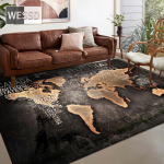 Mood Retro maailmakaart 3D Suured vaibad Elutuba Libisemisvastane Pehme Vannitoa P&otilde;randamatt Magamistoa Voodimatt Diivanvaip Uksematt 160x200cm 1pcs gray