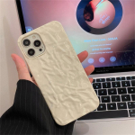 Moodne mobiiltelefoni &uuml;mbris iPhone'ile 13 14 11 12 Pro Max Mini XR X XS 7 8 Plus SE 3D Voldid Naha p&otilde;rutusvastane k&uuml;lgmine pehme TPU kate iPhone 7 Plus piimvalge v&auml;rv