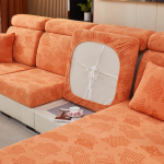 Jacquard diivan istmepadja kate M&ouml;&ouml;bli jaoks Kaitsmed Diivanikatted Lemmikloomad Lapsed Pestavad toolipadja katted &uuml;mbris eemaldatav Back Cushion Cover oranž