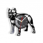 Pitbulli kodu seinakaunistus Dekoratiivne seinakell Koerat&otilde;u kingitused Pitbull Mom Vin&uuml;&uuml;lplaat Seinakell American Bully Mom Retrokell