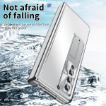 Kukkumisvastane alumiiniumist mobiiltelefonikott Samsung Galaxy Z Fold 4 5g Fold4 Fold3 Fold 3 Zfold4 jaoks Karastatud klaasist kiled for Samsung Z Fold 3 h&otilde;be